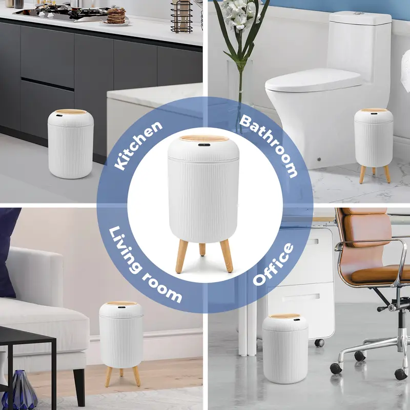 Smart Touchless Trash Can β Waterproof Automatic Motion Sensor Waste Bin for Bathroom & Office
