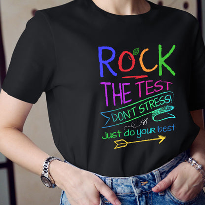 Funny Testing Teacher Rock The Test T-Shirt