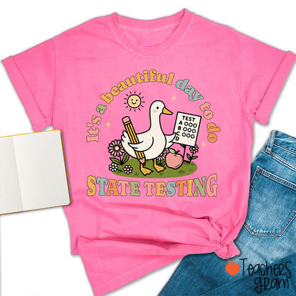 It's A Beautiful Day To Do State Testing Teacher T-Shirt