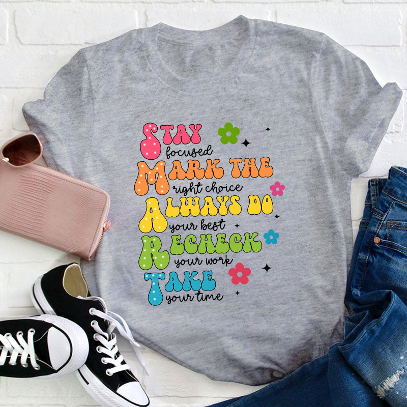 Smart Don't Stress Do Your Best Teacher T-Shirt