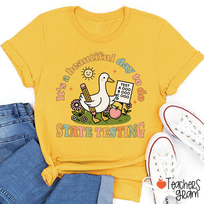 It's A Beautiful Day To Do State Testing Teacher T-Shirt
