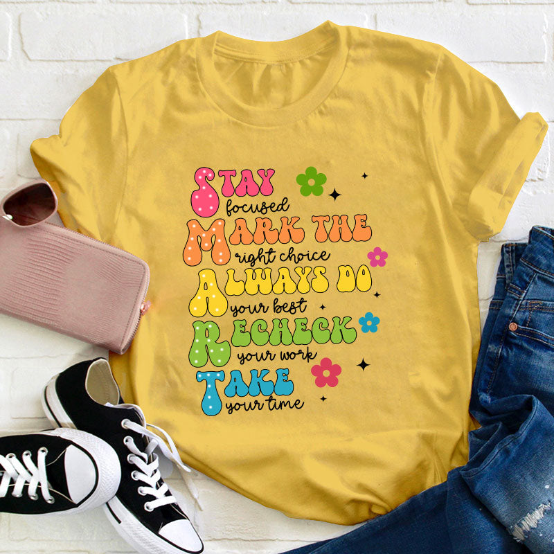 Smart Don't Stress Do Your Best Teacher T-Shirt
