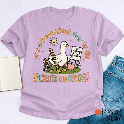 It's A Beautiful Day To Do State Testing Teacher T-Shirt